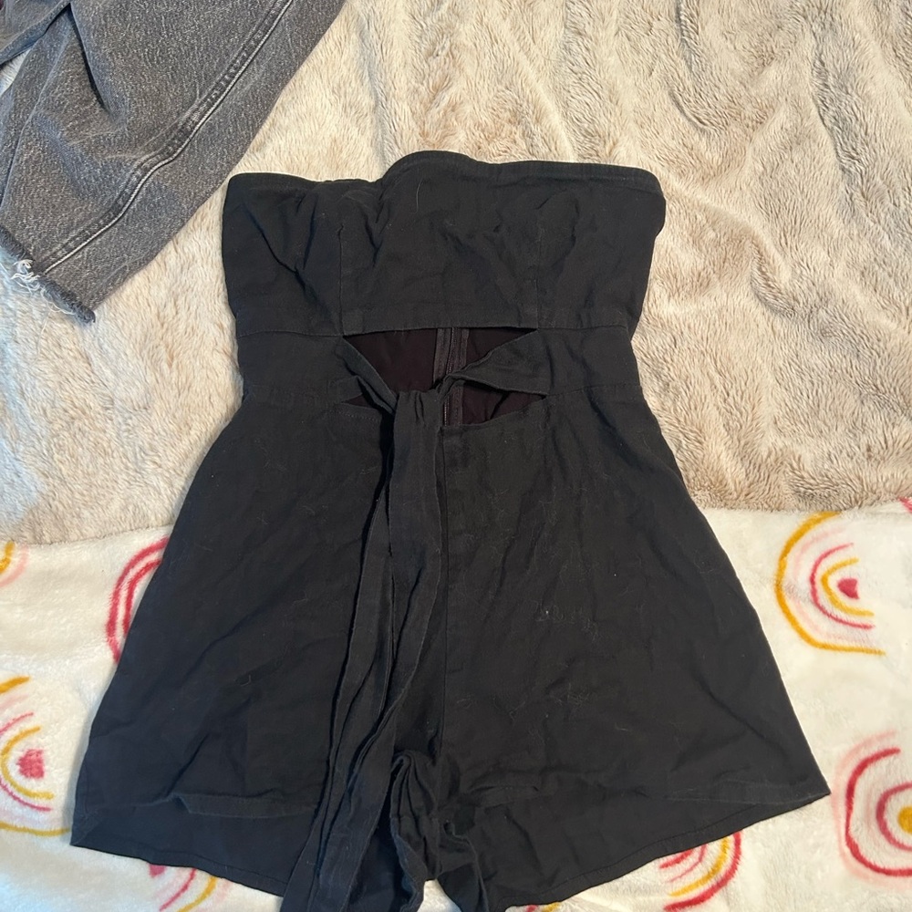 Urban Outfitters Black Strapless romper